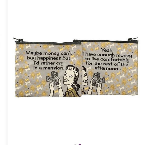 NWT ECO Gray Star 'I'd Rather Cry in a Mansion' Zip Wallet - Picture 3 of 3